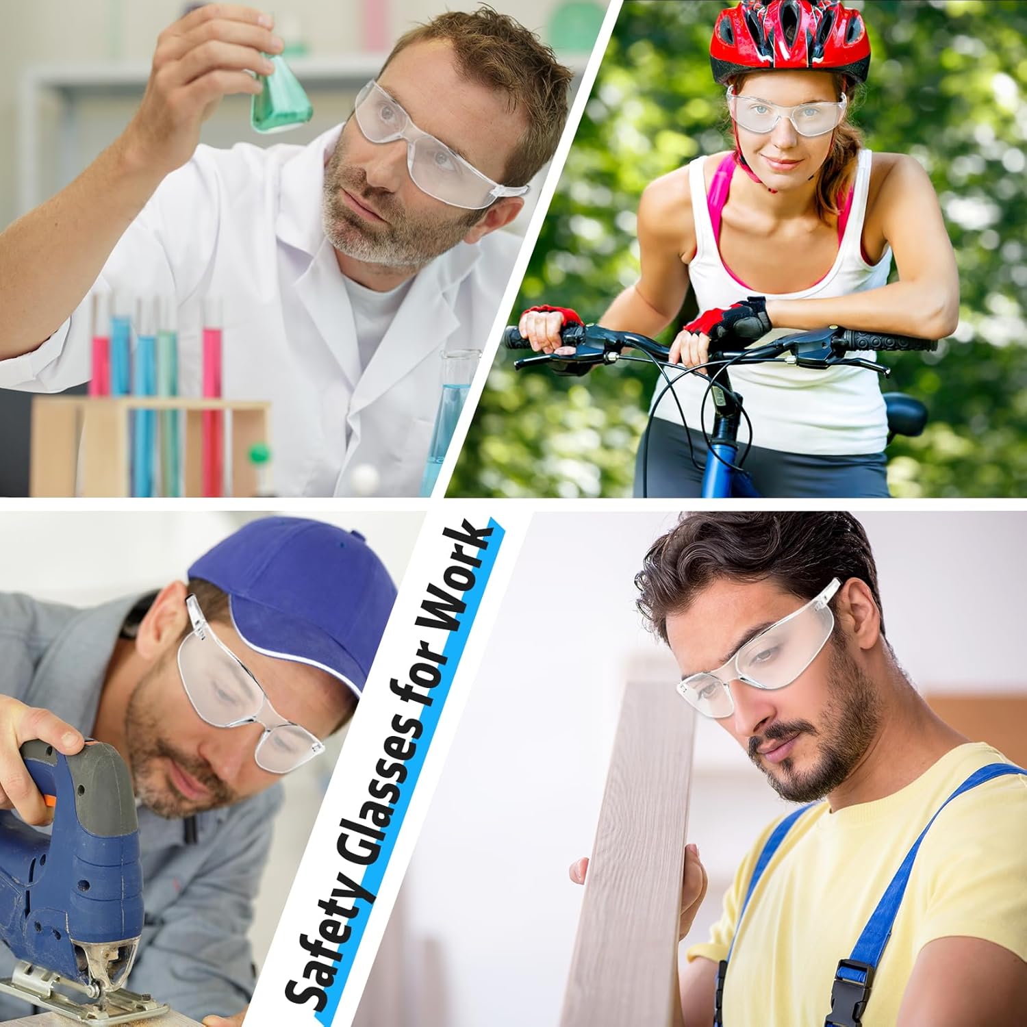 Clear Safety Glasses Bulk of 100 ANSI Z87.1 Protective Eyewear Scratch-Resistant for Work, Lab, Construction - Image 8