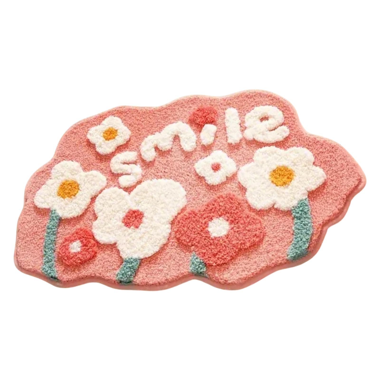 NEWFT Carpet Bedroom Living Room Blanket Computer Chair Rocking Chair Floor Mats Simple Carpet Bedside Blanket Flower