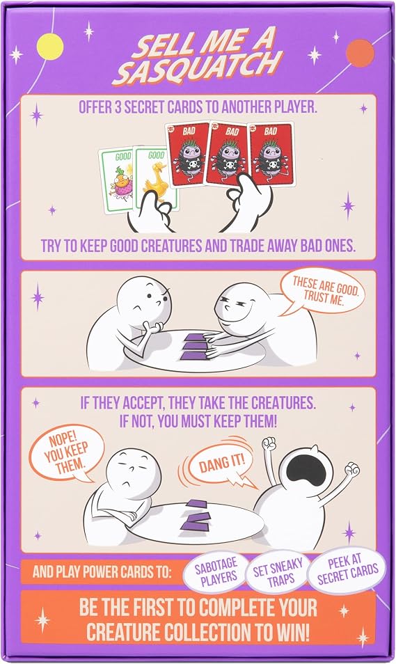 Exploding Kittens Sell Me a Sasquatch, 2-6 Players, Age 10+ Strategy Game