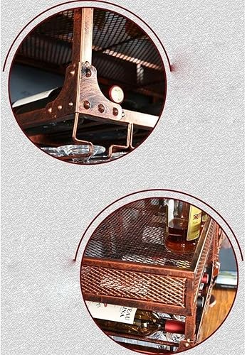 Miniatura 4 de Gabinetes de vino europeo colgante estante de almacenamiento de hierro de metal, bar, techo para el hogar, montaje en pared, copa de vino, copa de