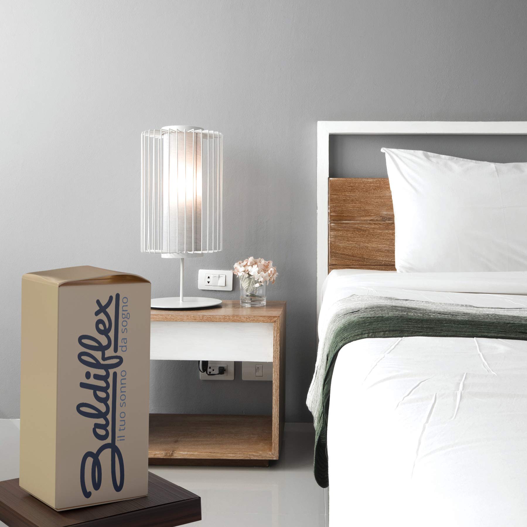Baldiflex, Cuscino 100% Memory Saponetta, Rivestimento Maxicool, 40x70 Alto 12 cm, Ergonomico, Sfoderabile
