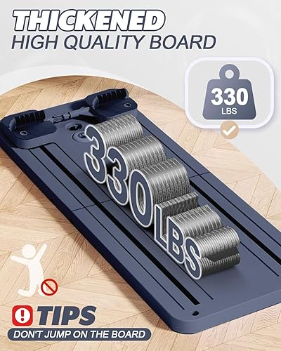 Miniatura 3 de Tabla de pilates, tabla multifuncional con temporizador, máquina de abdominales antideslizante con soporte de codo, fácil de almacenar para