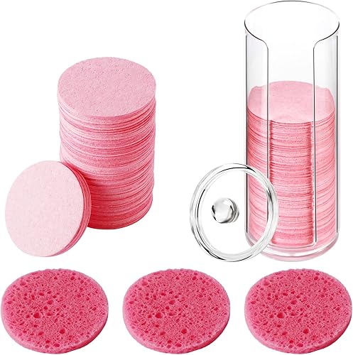 120 esponjas faciales naturales comprimidas para limpieza facial, esponja cosmética reutilizable, utilizada para exfoliar y eliminar el maquillaje