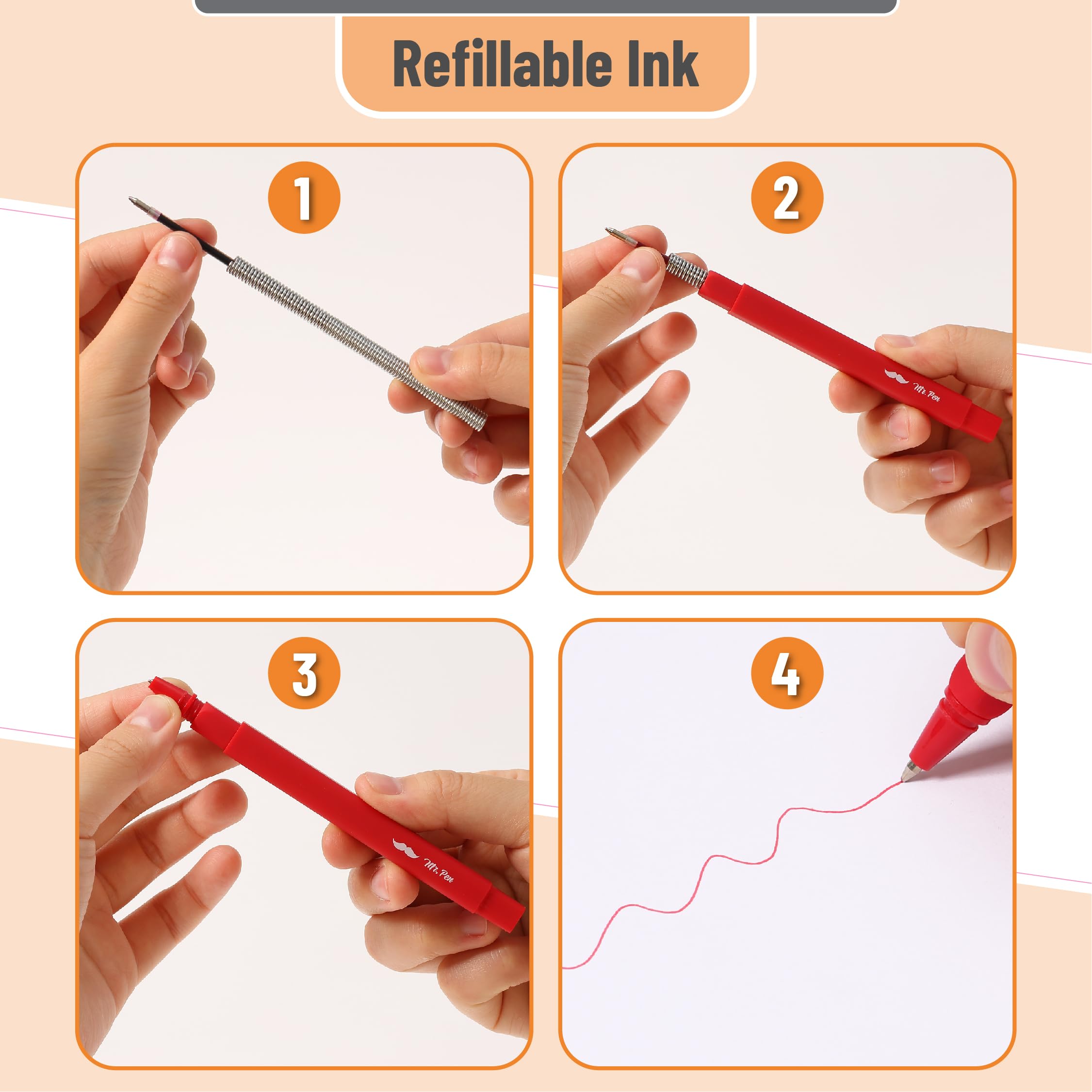 Mr. Pen Aesthetic Pens - 10 Pack, Vintage Color Ink, Fast Dry, No Smear or Bleed, 0.7mm Fine Point Ballpoint Pens