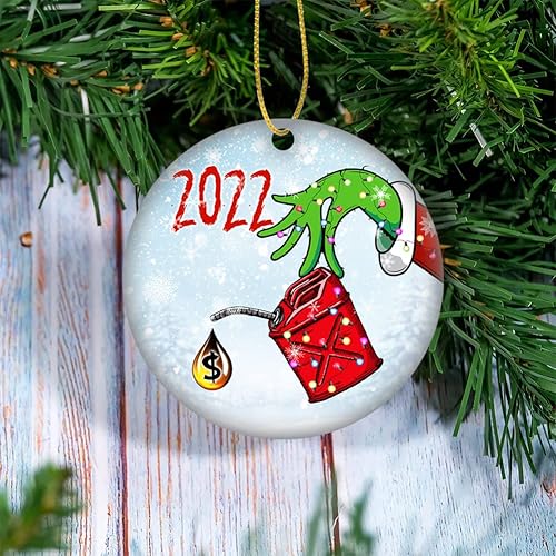Miniatura 4 de Divertido adorno para árbol de Navidad de gas 2022, adornos de árbol de Navidad de gas aspirado, accesorios divertidos de cerámica para colgar en el