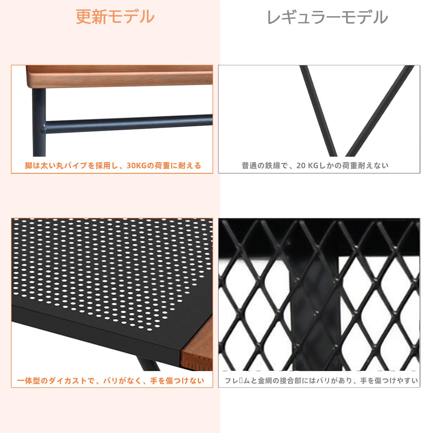 Amazon.co.jp: SUN-YE キャンプ テーブル メッシュテーブル 铁制 木製