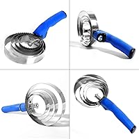 Vista 2 de Paquete de 2 peines reversibles de acero inoxidable con agarre suave al tacto