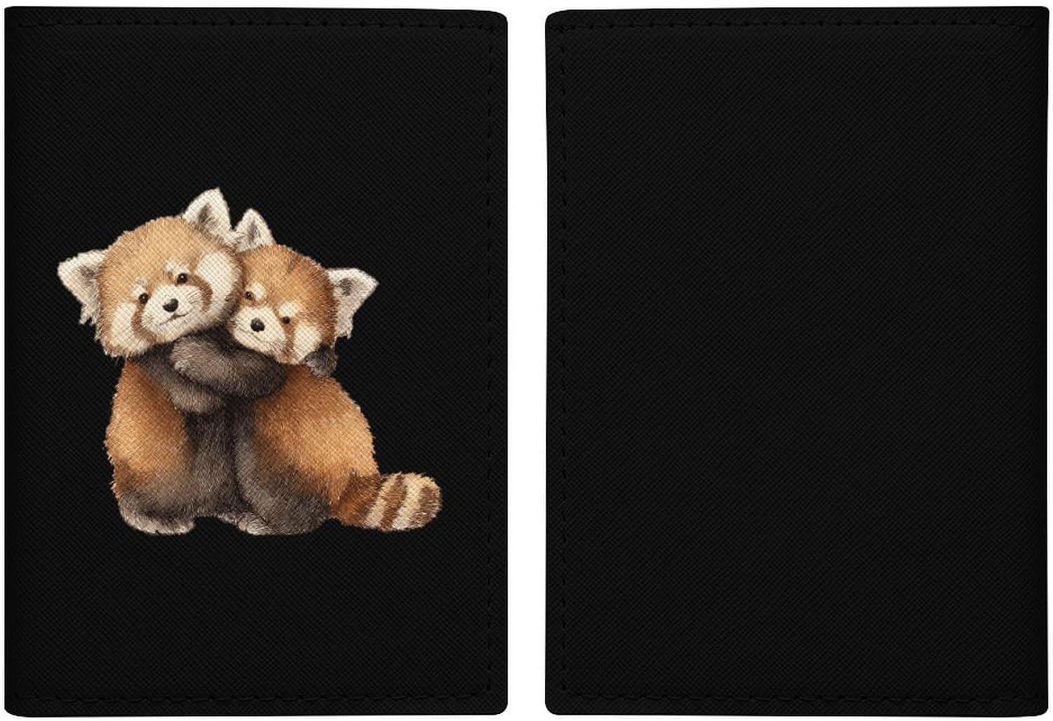 Red Panda Cute Family Compact Passport Holder Cover Card Wallet