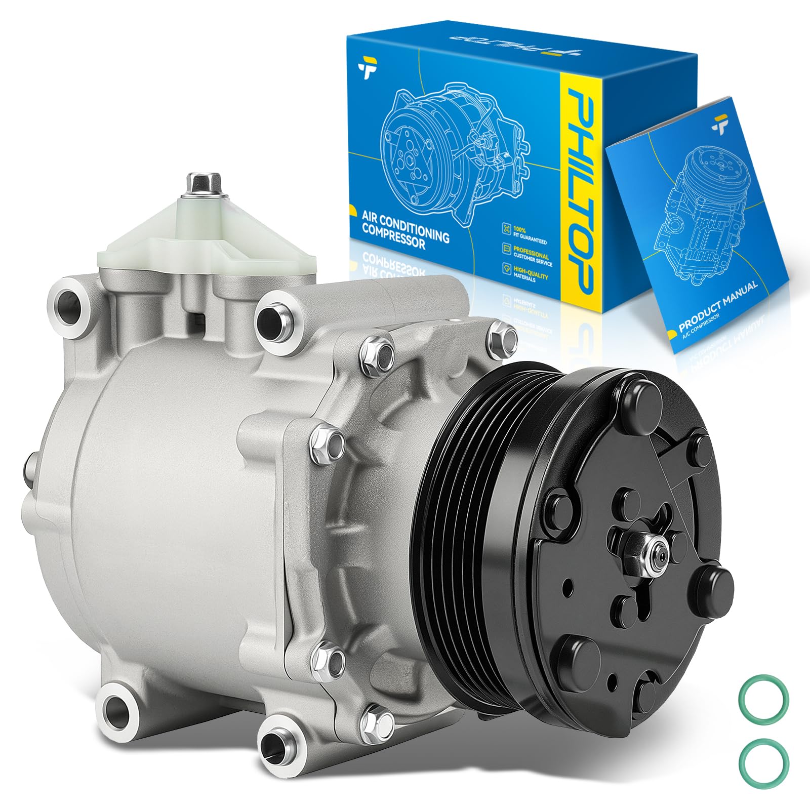 PHILTOP 6F9Z19703A NEW AC Compressor w/Clutch