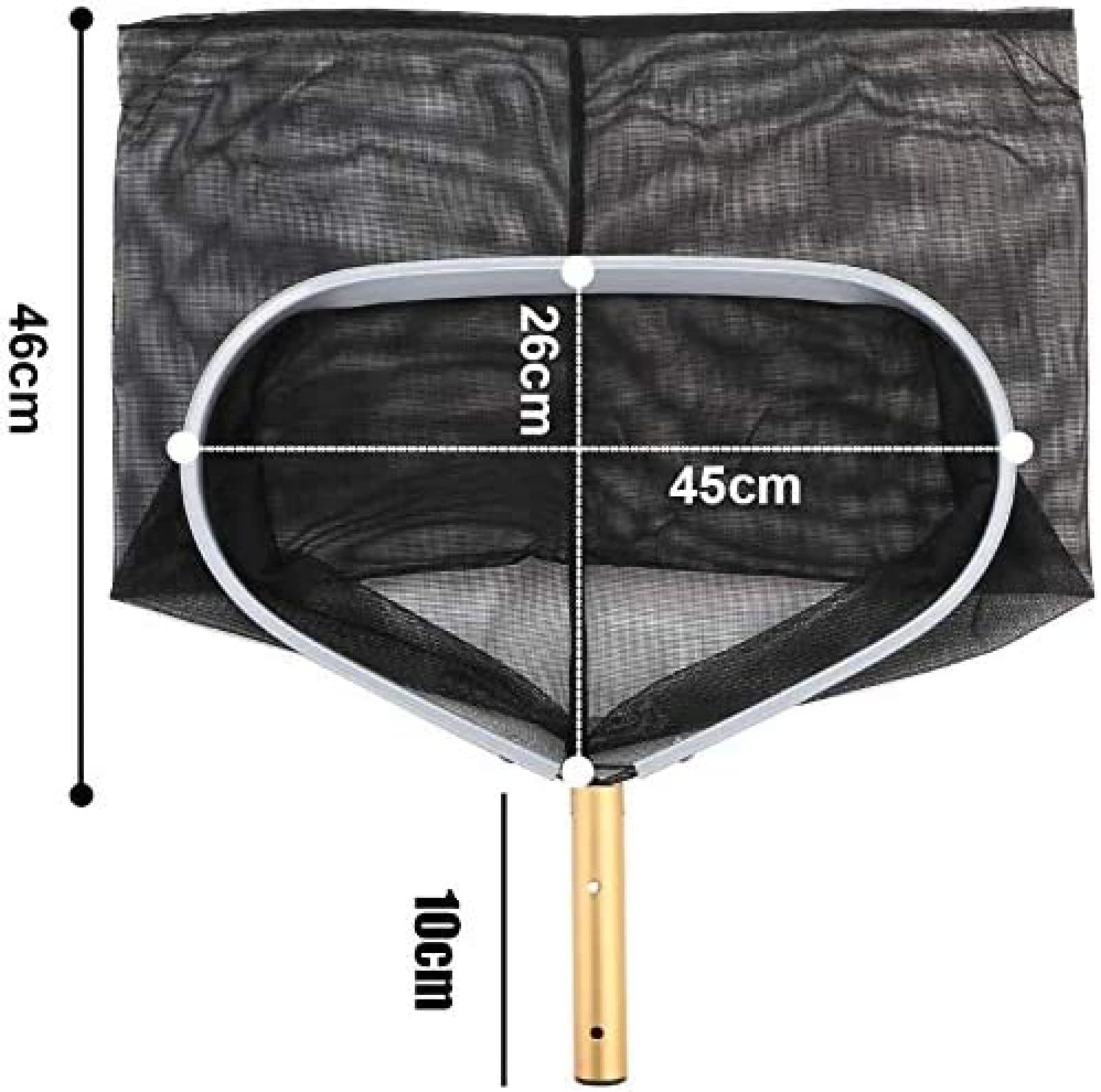 Red para Piscina, Skimmer para Piscina con Estructura metálica Resistente, Red de Limpieza para Piscina con Bolsa Profunda, para Limpiar Hojas y escombros de la Piscina,Black