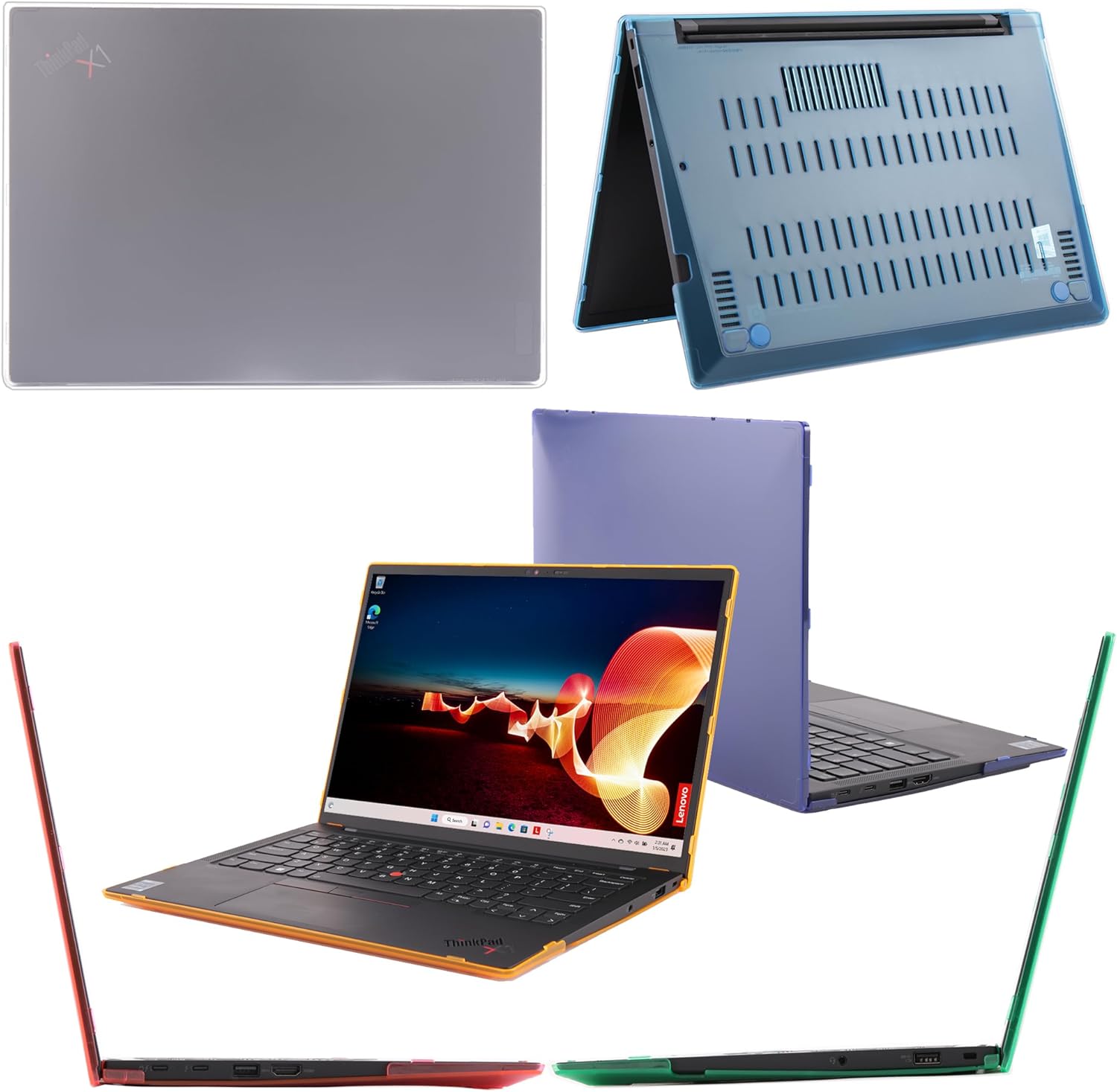 mCover Case ONLY Compatible for 2021-2024 14" Lenovo ThinkPad X1 Carbon Gen 9 / Gen 10 / Gen 11 Windows Notebook PC (with 180-degree Hinge, NOT Fitting Other Lenovo Models) - Clear