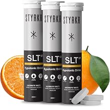 Electrolytes Tablets by Styrkr - Citrus - 3X Pack of 12 Hydration Tablets - 1000mg per Serving - 2X Higher Salts - Used by Endurance Athletes - Advanced Quad-Blend Formulation - SLT07 12x per Tube