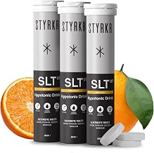 Electrolytes Tablets by Styrkr - Citrus - 3X Pack of 12 Hydration Tablets - 1000mg per Serving - 2X Higher Salts - Used by Endurance Athletes - Advanced Quad-Blend Formulation - SLT07 12x per Tube