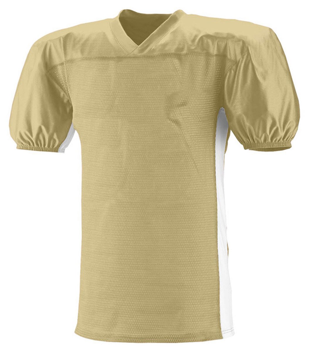 A4 Big Boys' Moisture Stretch Mesh Football Jersey, L/XL, Vegas Gold/White