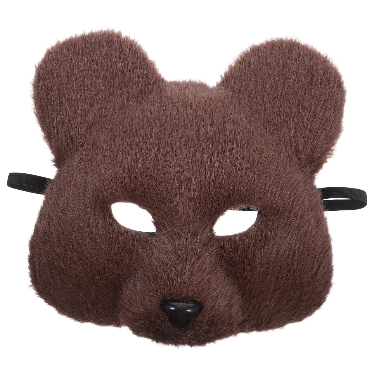 FRCOLOR Realistic Brown Bear Mask for Adults Plush Animal Face Mask for Halloween, Cosplay & Masquerade Lightweight Furry Grizzly Costume Accessory for Photography Props