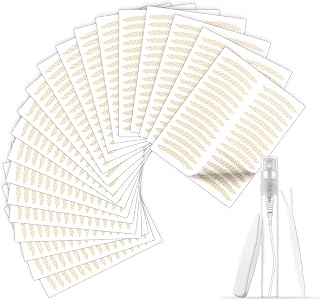 600PCS Double Eyelid Tape Lace Mesh Droopy Eyelid Lifter Waterproof Eye Lift Tape 20 Sheets Lace Pearl Base 15l Size Invisible Eyelid Tape with Eyelid Lifter Strips Tools