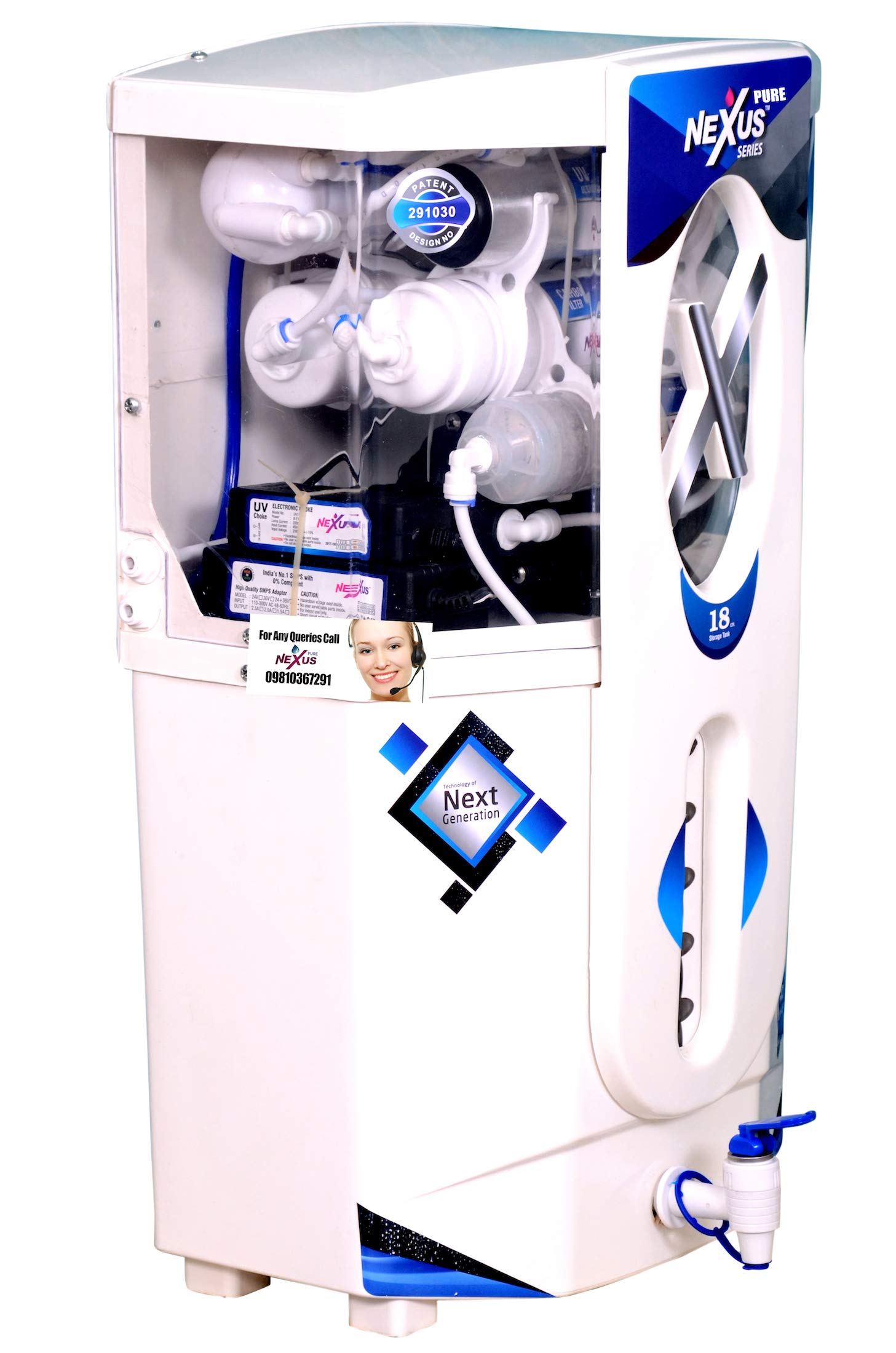 nexus series OPEL 18 RO+UV+UF+TDS+ Alkaline Water Purifier - 18L