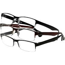 Foster Grant Mens Pete 3-Pack Rectangle Reading Glasses
