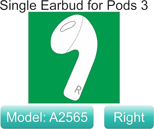 Miniatura 2 de Meenova A2565 OEM - Auriculares de repuesto para AirPod 3 generación, solo lado derecho del oído, compatible con AirPods 3 generación A2897 A2566