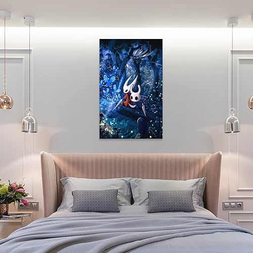 Miniatura 8 de Hollow Knight - Póster artístico en lienzo y arte para pared, diseño moderno de dormitorio familiar, póster de 08 x 12 pulgadas (7.9 x 11.8 in)