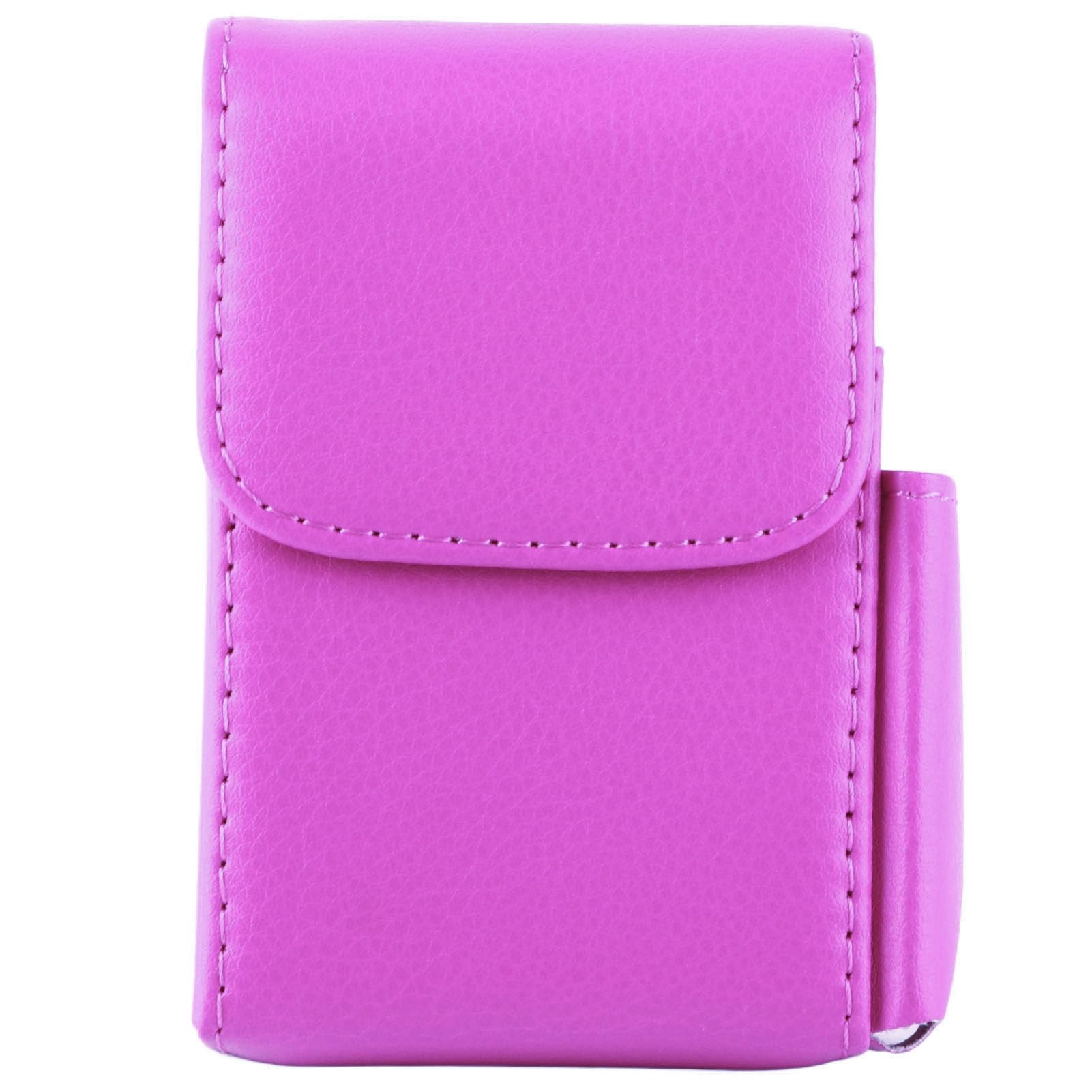 Amazon.com: Fdit PU Leather Cigarette Storage Box Case with Pouch Lighter  Holder Cigarette Case Wallet Design for Men and Women : Health & Household