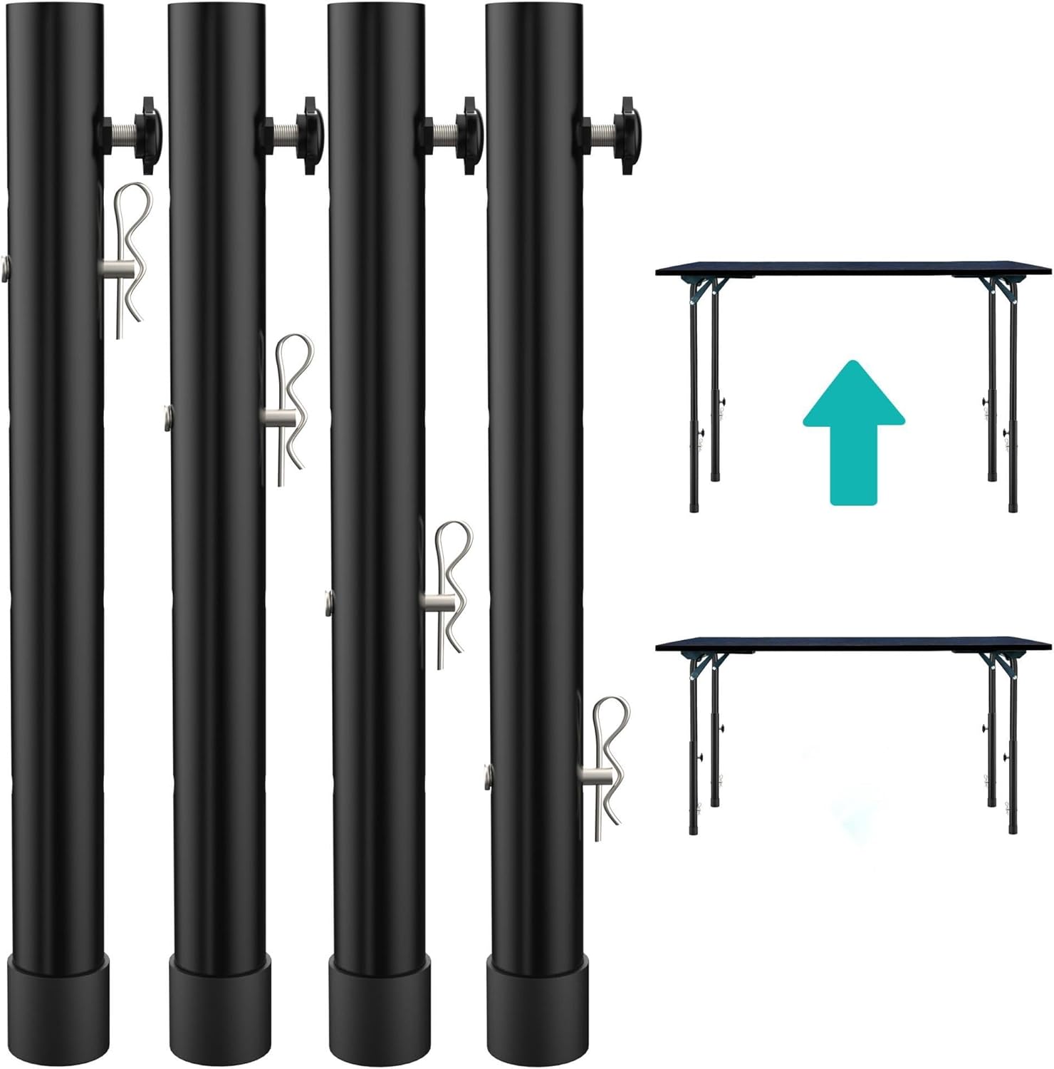 (8pack)Folding Table Risers for Straight/Bent Leg,Heavy