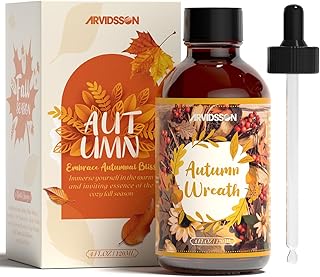 Autumn Wreath Fragrance Oil 4 Fl Oz (120ml), ARVIDSSON Fall Essential Oils for Diffusers, Candle Making, Cozy Autumn Scented Oils, Gift for Women and Men