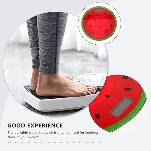Miniatura 6 de TIDTALEO Portable Digital Watermelon Shaped Travel Scale Lightweight Body Weight Monitor with Tempered Platform and High-Precision Sensors for
