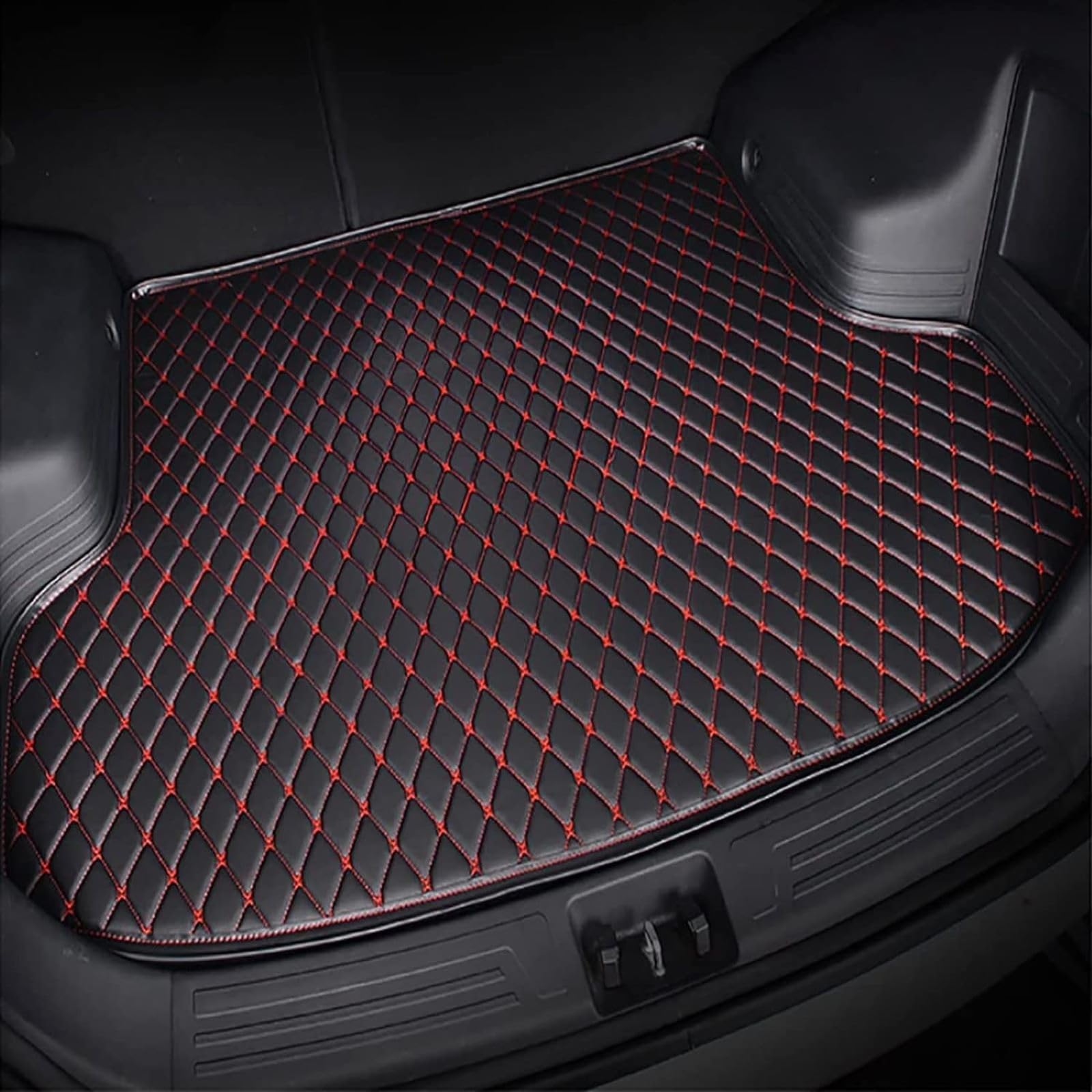 CDQSD Car Boot Liners Mats for Peugeot 308 Hatchback 2007-2015, Leather Rear Trunk Protector Pad Waterproof Anti Scratch Anti Slip Carpet Accessories,C