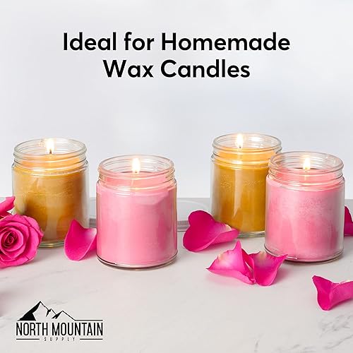 Miniatura 2 de North Mountain Supply Tarros de conservas de vidrio transparente de 9 onzas con tapas de metal dorado de 2.756 in, caja de 12