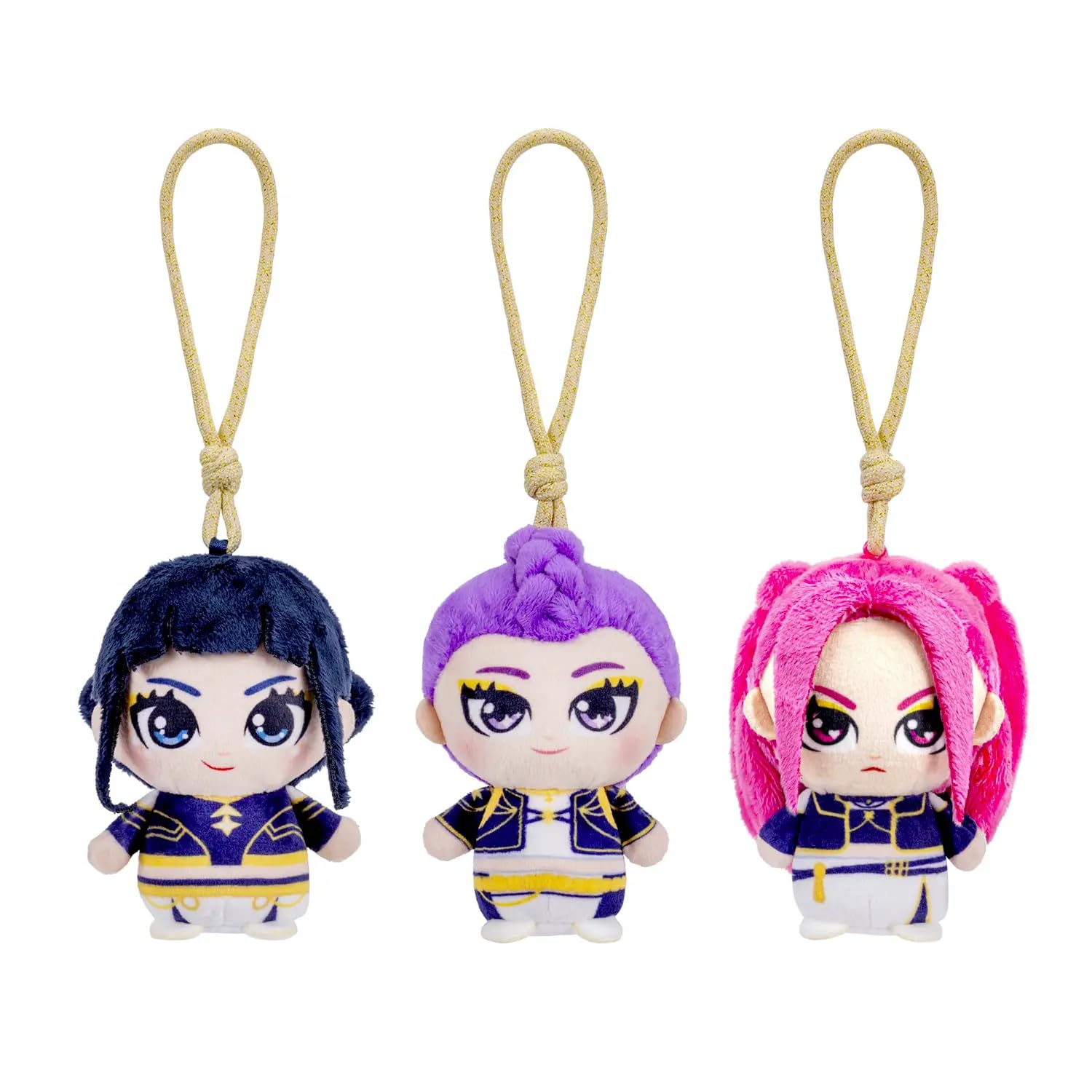 Generico PELOUCHE KPop Demon Hunter Peluche Clip On CONF. 4 PZ 10 cm Zoey-Mira-Rumi e Derpy