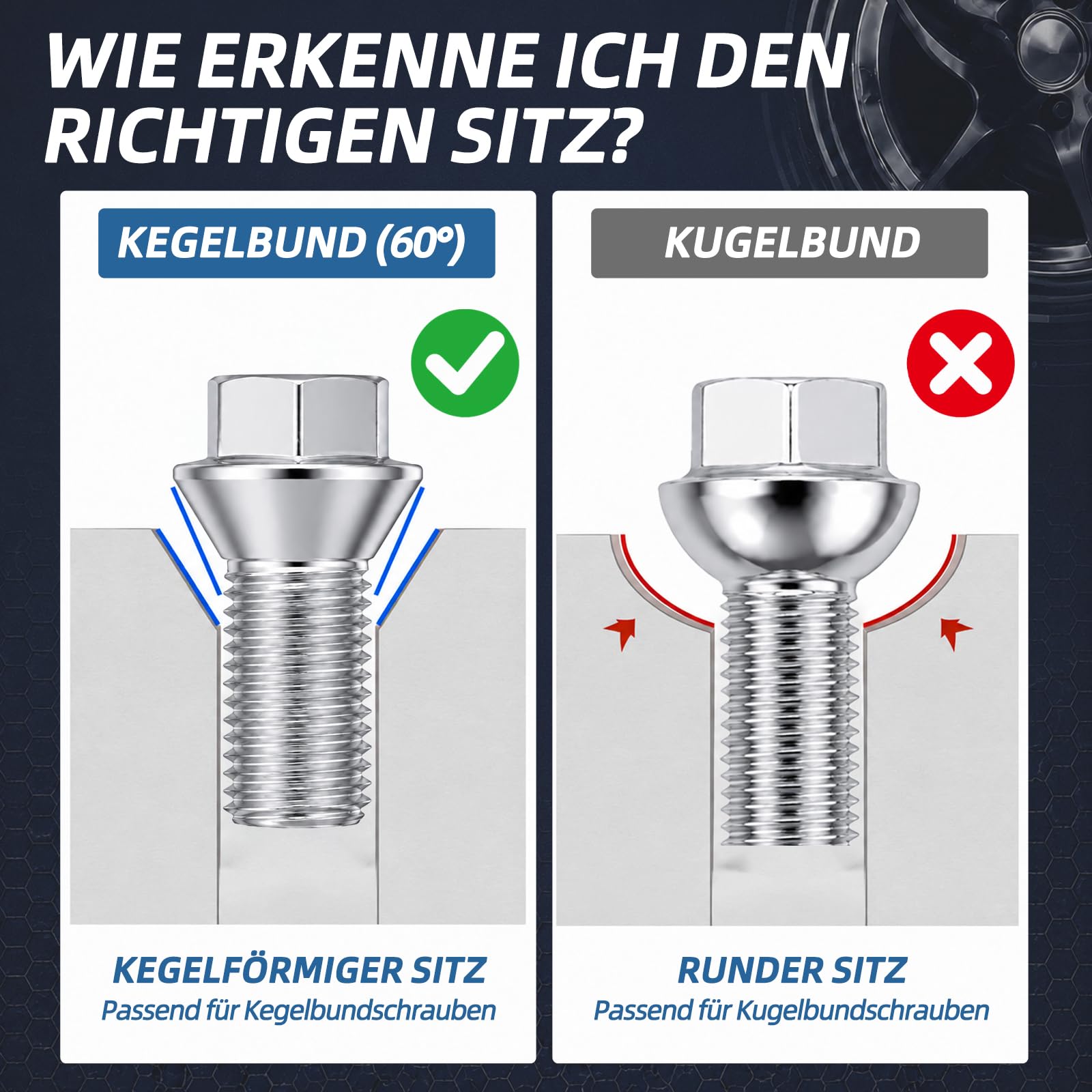 Spurverbreiterung 5x112 40mm 2x20mm NLB:66.45 für Mercedes | M14x1,5 Kegelbund 60°, 10 Schrauben, 6061 Alu, geschmiedet, CNC, schwarz, korrosionsfest