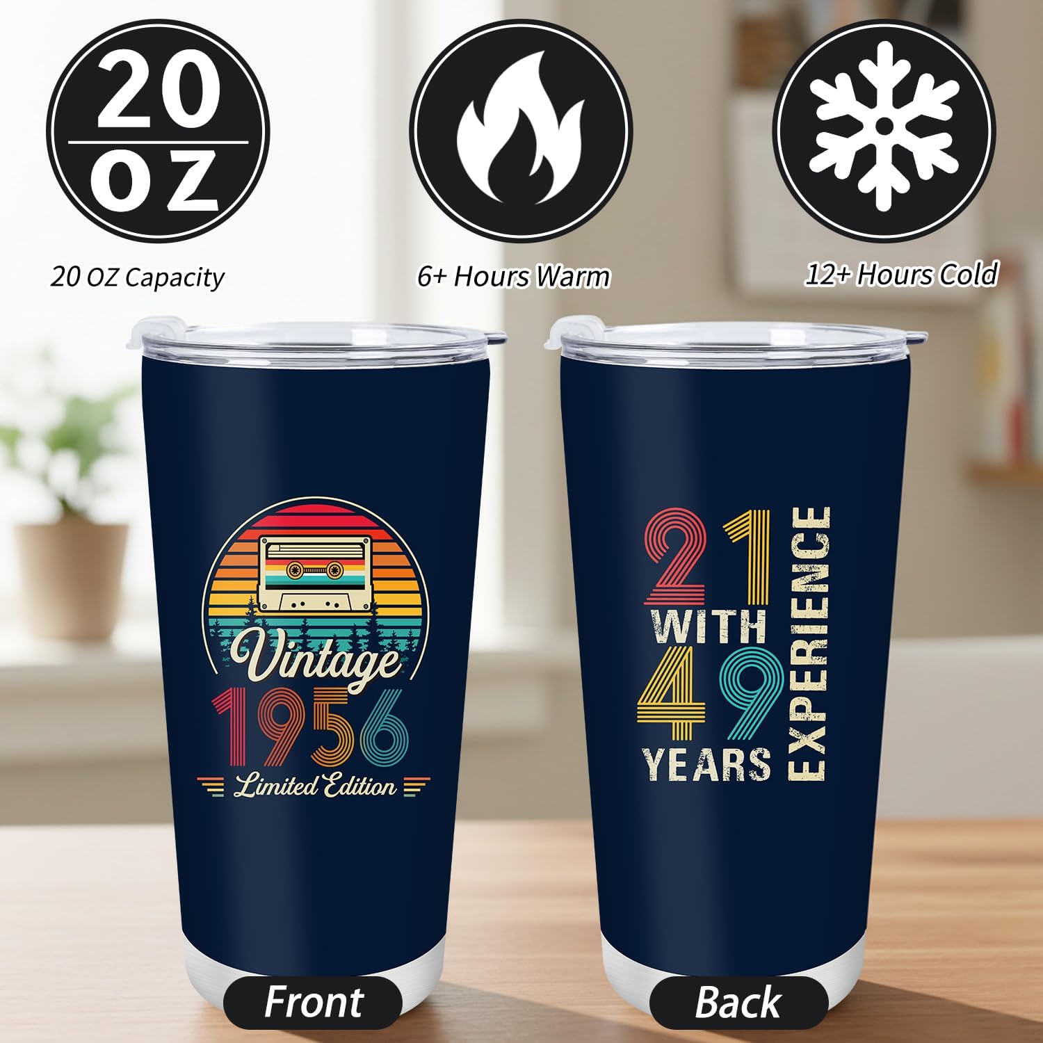 70th Birthday Gifts Women - Vintage 70 Year Old Birthday Gifts for Men, Cool 1956 Gift Ideas for Him Her, Unique Turning 70 Year Old Presents for Mom Dad Husband Wife Teacher Friend Coworker - Image 5