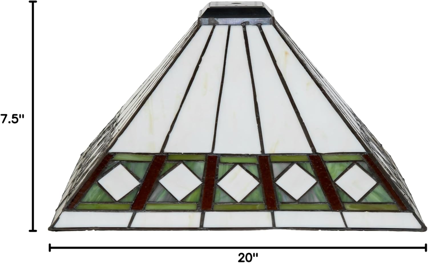 14" Square Diamond Band Mission Shade