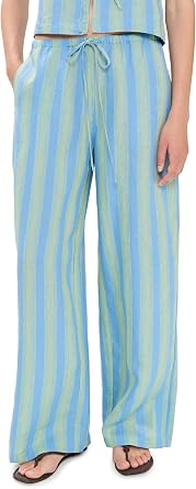 STAUD Womens Mateo Linen Pants