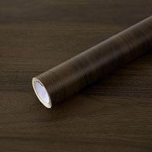 FARENI Dark Brown Wooden Peel and Stick Wallpaper Self-Adhesive Wood Contact Paper and Wallpaper Wood Grain Wallpaper for Walls, Countertops, Drawers, and Desk Cabinets(45 x 200 cm) (Pack of 1)