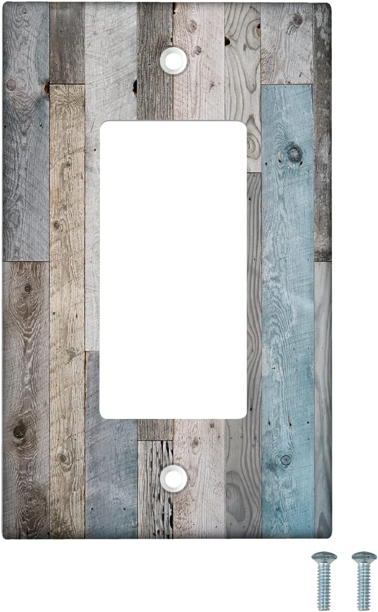 Farmhouse 1-Gang Rocker Wall Plate Cover Rustic Decorative Light Switch ...