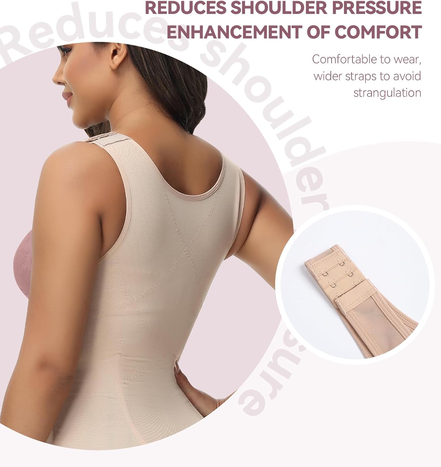 SHAPSHE Waist Trainer for Women Tummy Control Workout Waist Cincher Corset Shapewear Body Shaper Adjustable Shoulder Strap