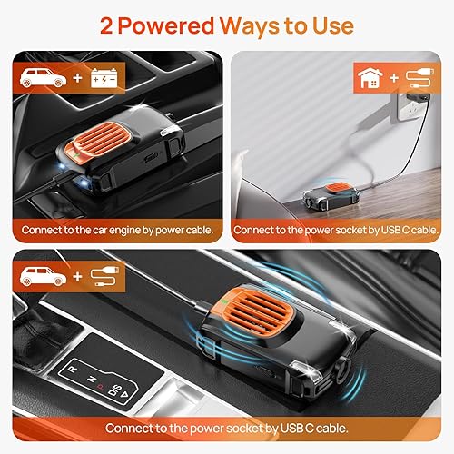 Miniatura 5 de Paquete de 2 repelentes de roedores para motores de automóvil, repelente ultrasónico de plagas de ratas para automóvil debajo del capó, alimentado