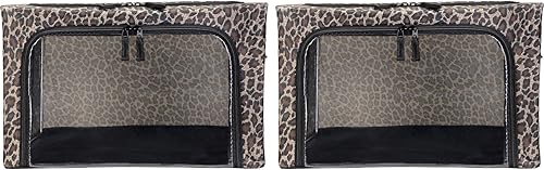 Miniatura 17 de Periea Cajas de almacenamiento de tela Oxford con marco de acero, para debajo de la cama o en el armario, paquete de 2 organizadores pequeños Cáñamo