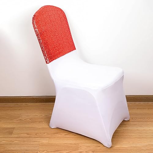 Miniatura 6 de ANMINY 10 fundas para respaldo de silla, fundas elásticas de elastano, decorativas, brillantes, para banquetes, bodas, fiestas, ceremonias,