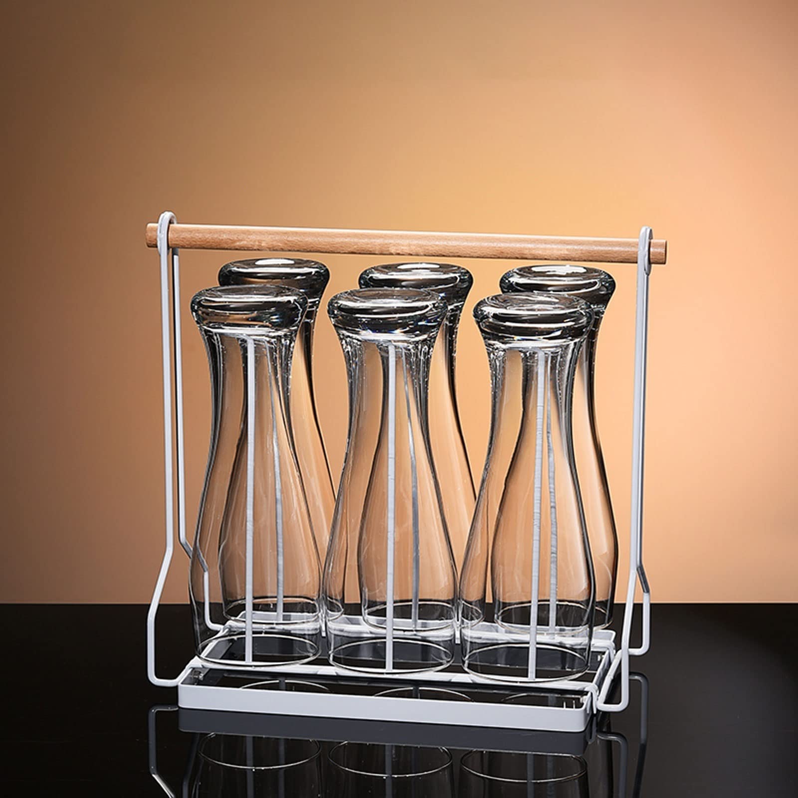 Vasos Conjunto de Copa de Cristal de Cerveza Grande de 6 Piezas 16oz Cerveza Creativa Whisky Jugo de cristalería Sin Plomo Capacidad de Plomo Clear Clear Set de Vidrio Vasos de Agua Vaso de Barra