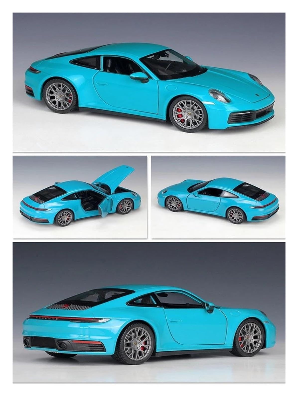 Auto In Miniatura 1 24 Per Porsche 911 Carrera 4S Simulazione Modello Di Auto In Lega Statico Decorazione Da Tavolo Collezione(Yellow)