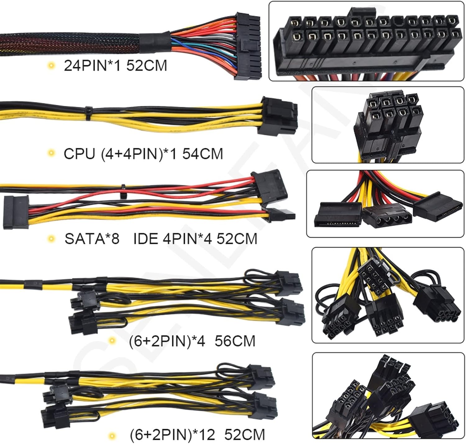 Amazon.co.jp: SUOHUI GPUマイニングリグコンプリートマイニングサーバーケース Ethereum/ETH Crypto Mining  Prebuilt 8 GPUマイニングマザーボード、1800W PSU 冷却ファン8個、RAM4GB (GPUなし) - ブラック :  スポーツ＆アウトドア KLVN 2400Wマイニング電源8gpu ...