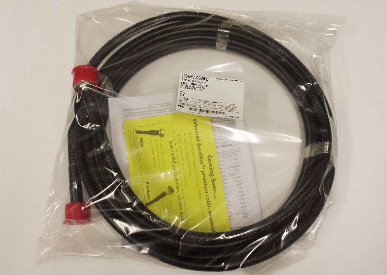 Commscope/ Andrew Solutions L4A-DMDM-30-P 30' Jumper Cable LDF4-50 Low PIM Jumper DM - DM