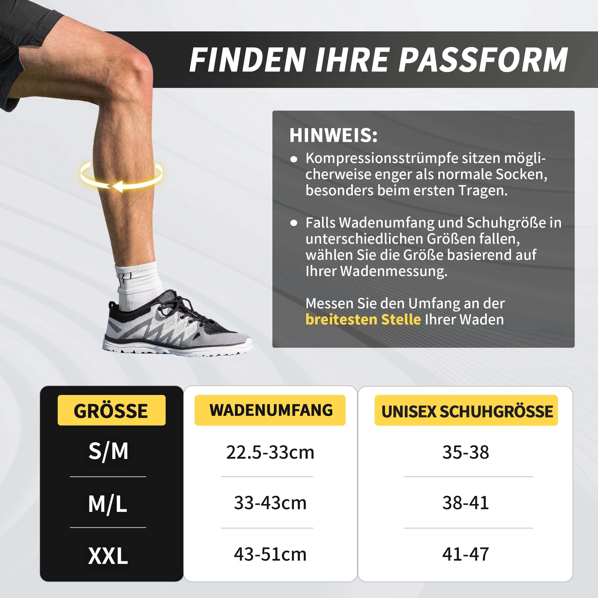 CAMBIVO 6 Paar Kompressionsstrümpfe Damen und Herren, Stützstrümpfe, Kompressionssocken für Laufen, Sport, Flug, Reise