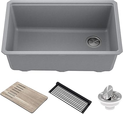 KRAUS Kitchen Sink Bellucci 29” Undermount Workstation Granite KRAUS Kitchen Sink Bellucci 29” Undermount Workstation Granite