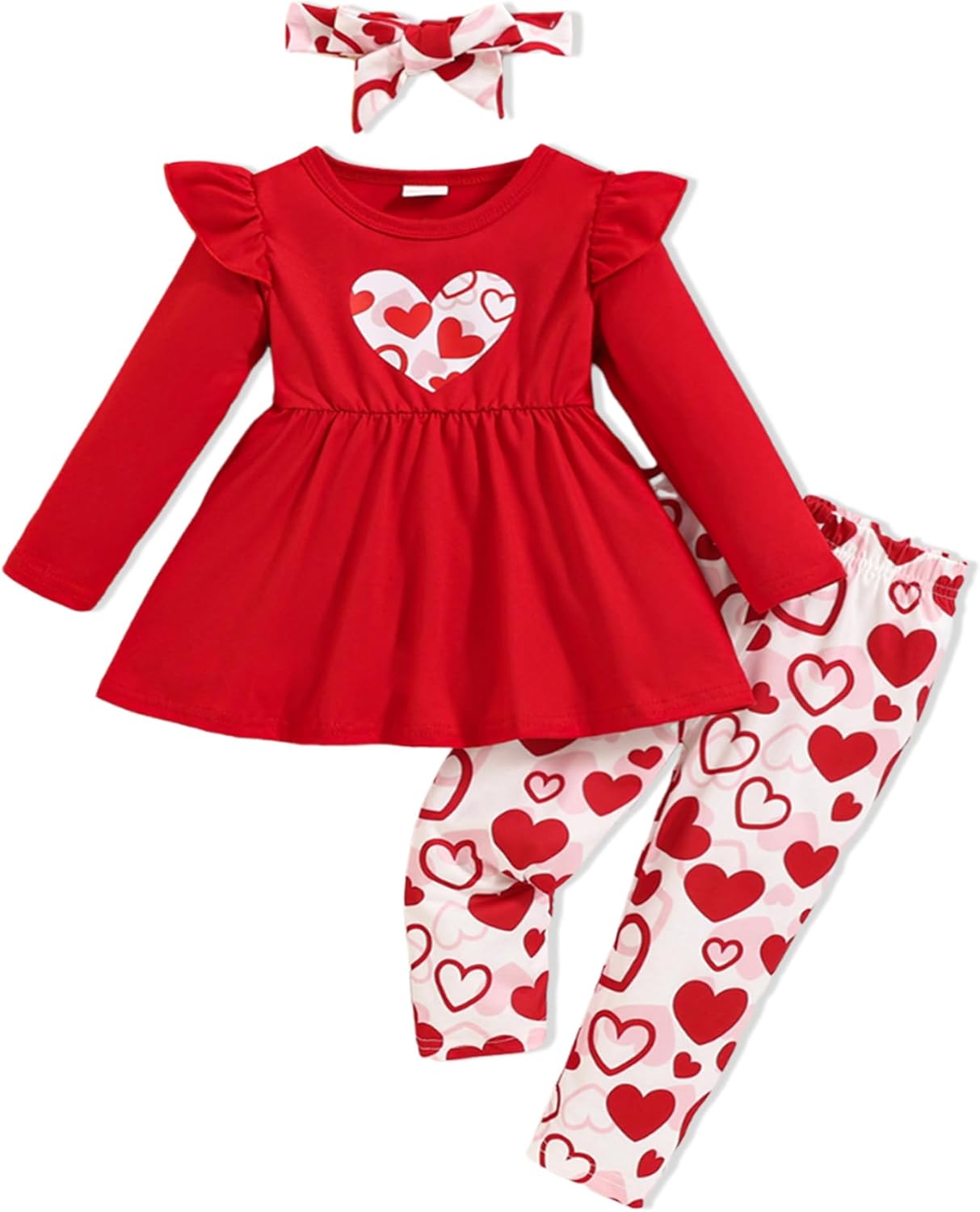 Baby Girl Clothes Toddler Girl Outfits Infant Girl Summer Clothes for Girl Ruffle Shirt Pants+Cute Headband 3PCS