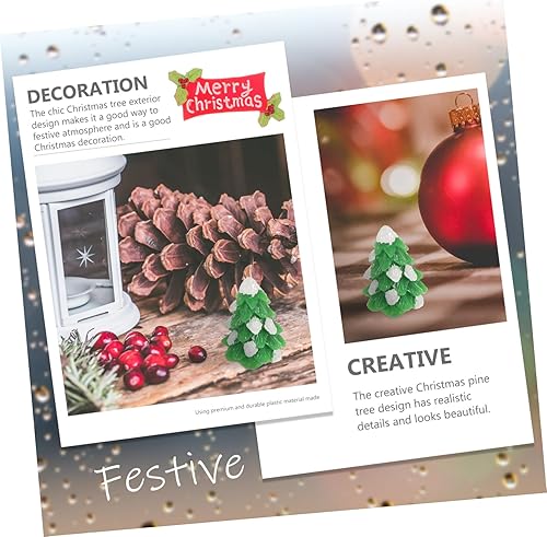 Miniatura 2 de BESTOYARD 12 mini adornos de Navidad, estatua de Feliz Navidad, decoración de tablero de Navidad, decoración en miniatura, figuras de árbol de