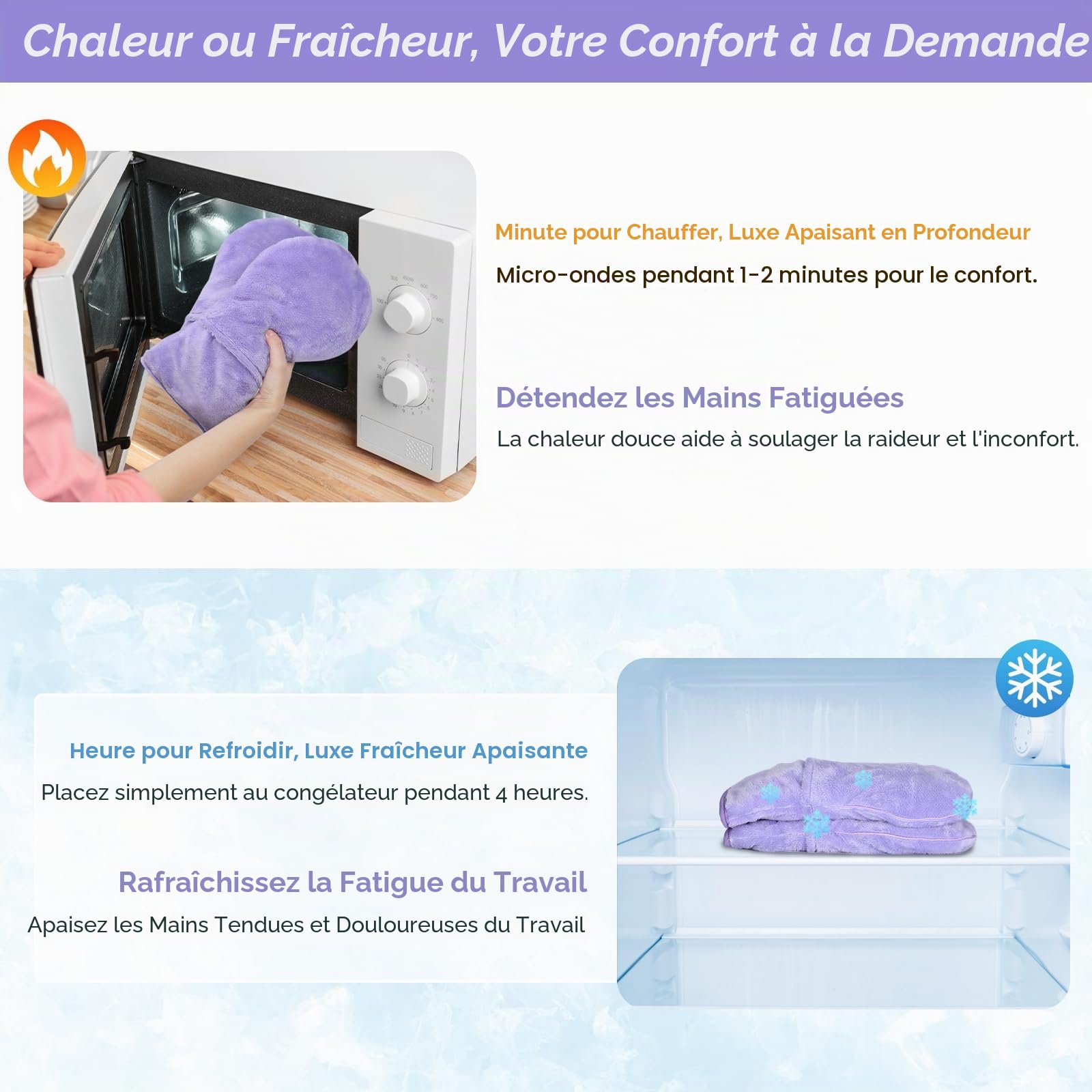 SuzziPad Gants chauffants pour l'arthrite des mains, gants d'arthrite pour femmes pour soulager la douleur, les articulations raides, le canal carpien, le doigt à gâchette, chauffe-mains lavables,
